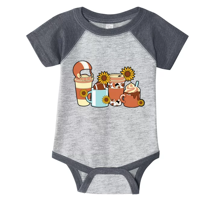 Football Fall Coffee Lover Infant Baby Jersey Bodysuit