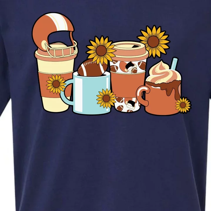 Football Fall Coffee Lover Sueded Cloud Jersey T-Shirt