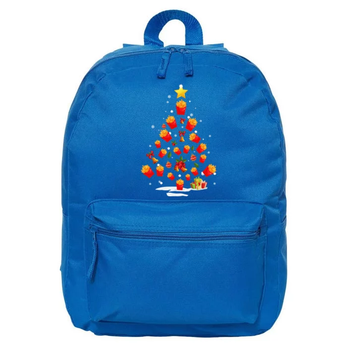 French Fries Christmas Tree French Fries Lover Xmas Gift 16 in Basic Backpack