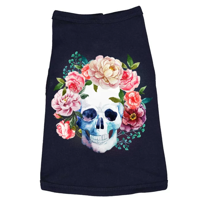 Fancy Flower Crown Skull Doggie Tank