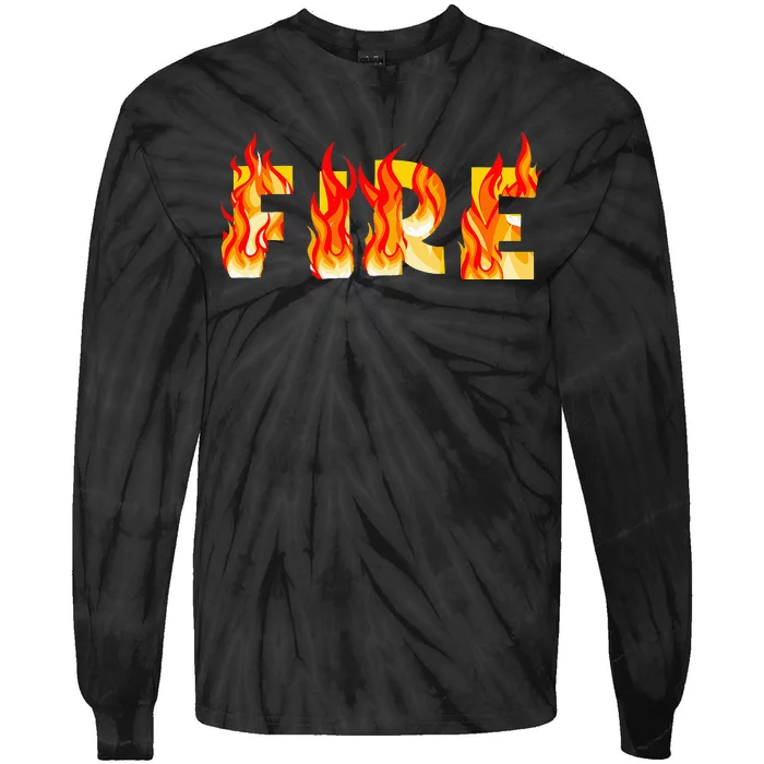 Funny Fire Couple DIY Costume Halloween Party Tie-Dye Long Sleeve Shirt