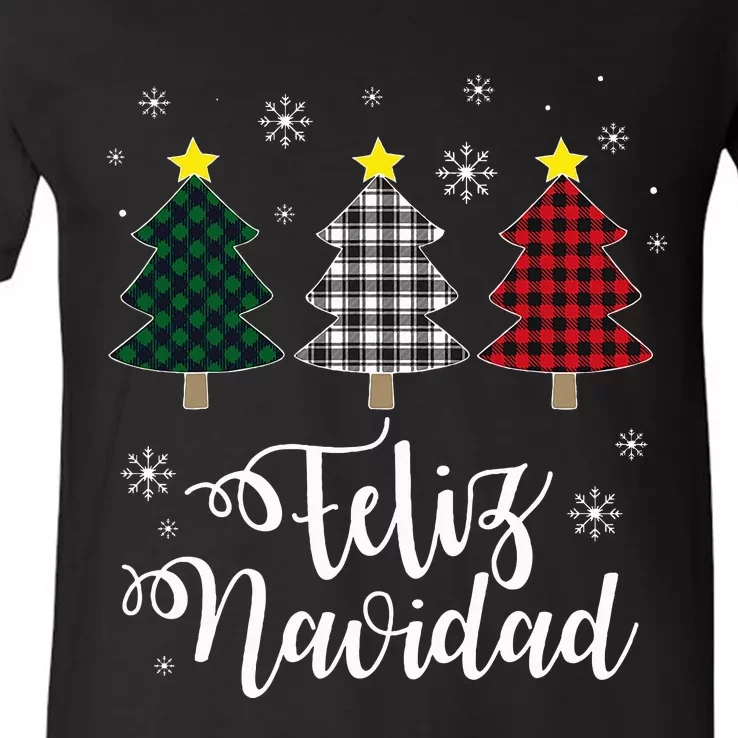 Festive Family Christmas Celebrate with Spanish Mexican Flair! V-Neck T-Shirt