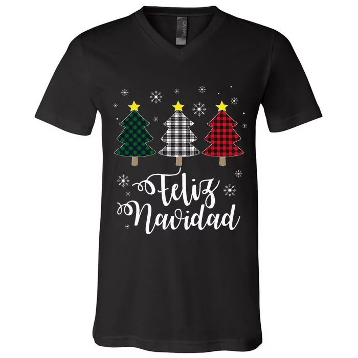 Festive Family Christmas Celebrate with Spanish Mexican Flair! V-Neck T-Shirt