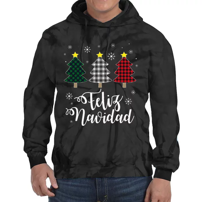 Festive Family Christmas Celebrate with Spanish Mexican Flair! Tie Dye Hoodie