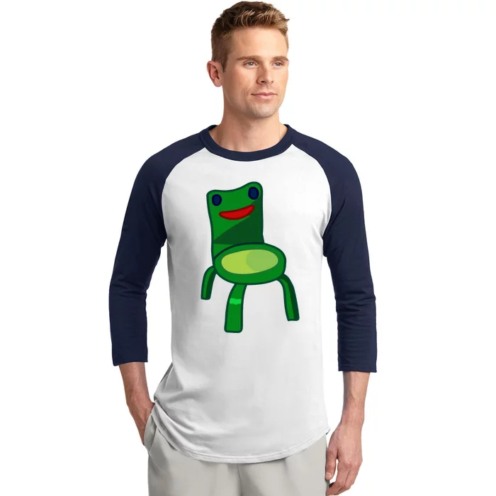 Frog Froggy Chair Baseball Sleeve Shirt