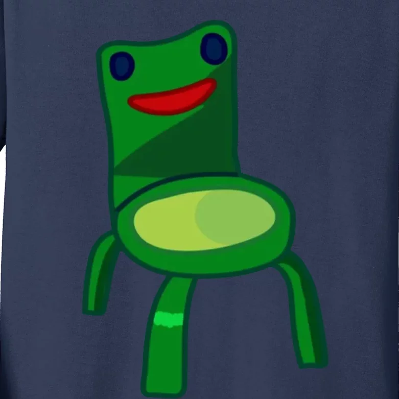 Frog Froggy Chair Kids Long Sleeve Shirt