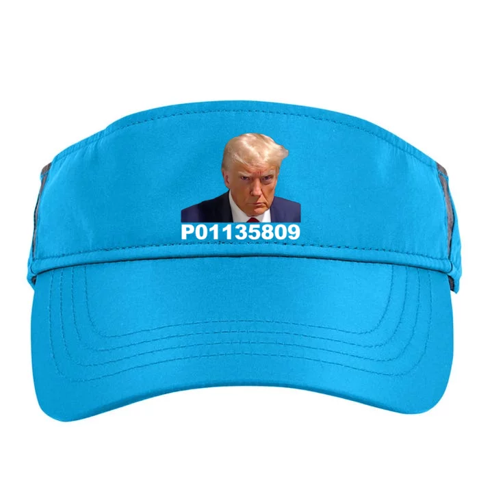 Funny Fulton County GA Donald Trump Prison Mugshot Gift Adult Drive Performance Visor