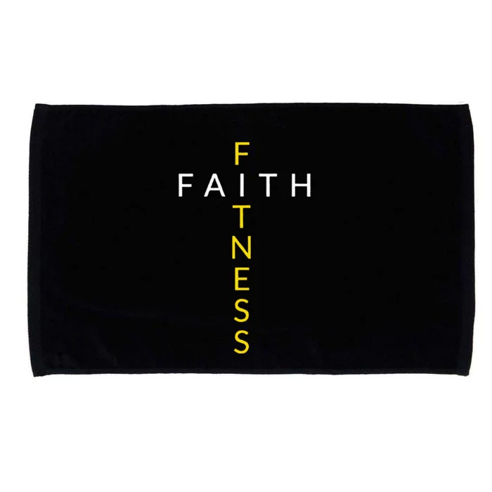 Faith Fitness Cross Christian Workout Modern Gym Microfiber Hand Towel