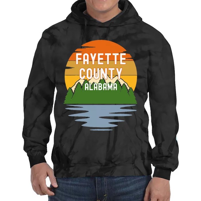 From Fayette County Alabama Vintage Sunset Tie Dye Hoodie