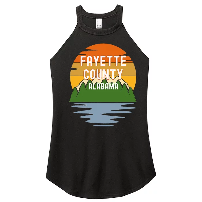 From Fayette County Alabama Vintage Sunset Women’s Perfect Tri Rocker Tank