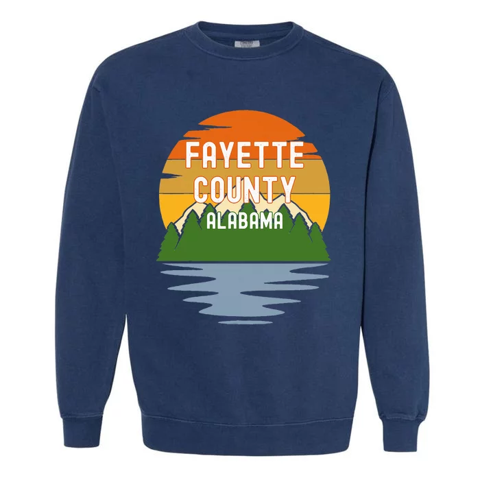 From Fayette County Alabama Vintage Sunset Garment-Dyed Sweatshirt