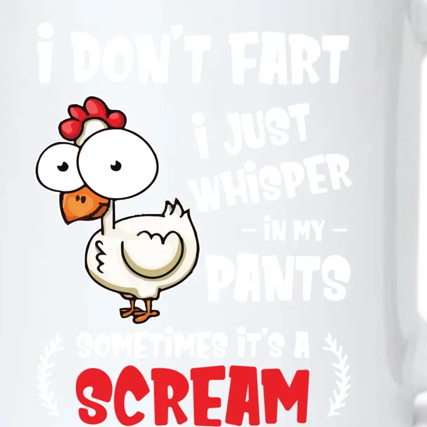 Funny Farting Chicken Lover I Dont Fart I Whisper In My Gift Black Color Changing Mug