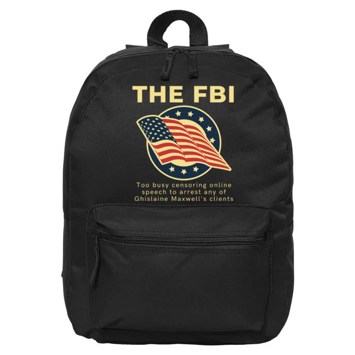 Funny FBI Censorship Conservative Gift 16 in Basic Backpack