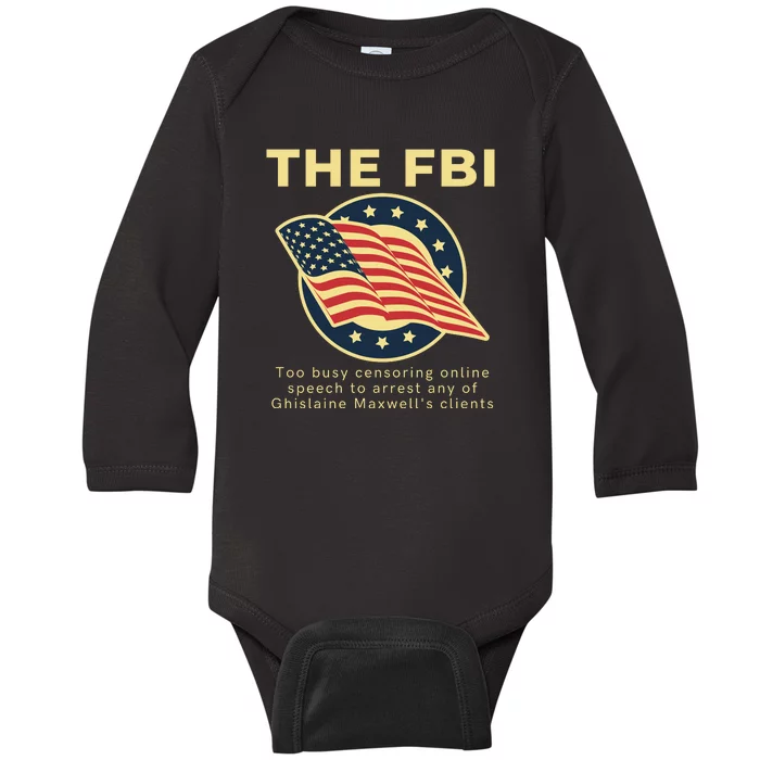 Funny FBI Censorship Conservative Gift Baby Long Sleeve Bodysuit