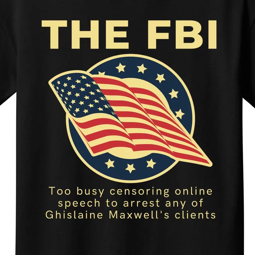 Funny FBI Censorship Conservative Gift Kids T-Shirt