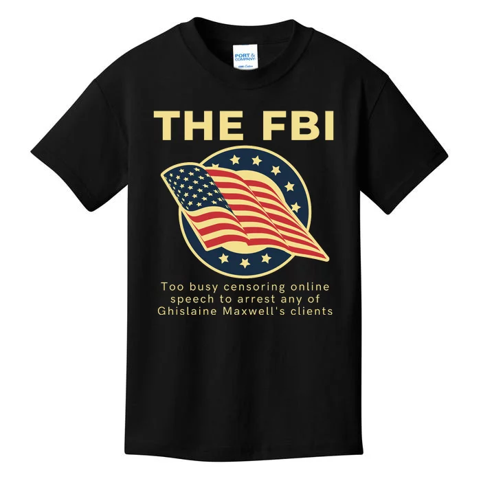 Funny FBI Censorship Conservative Gift Kids T-Shirt