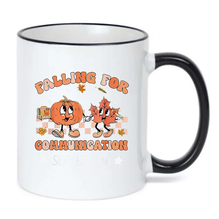 Falling For Communication Slp Edition Thanksgiving Black Color Changing Mug