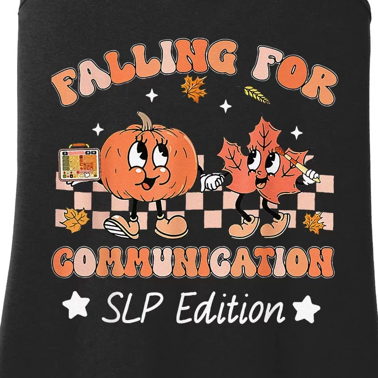 Falling For Communication Slp Edition Thanksgiving Ladies Essential Tank