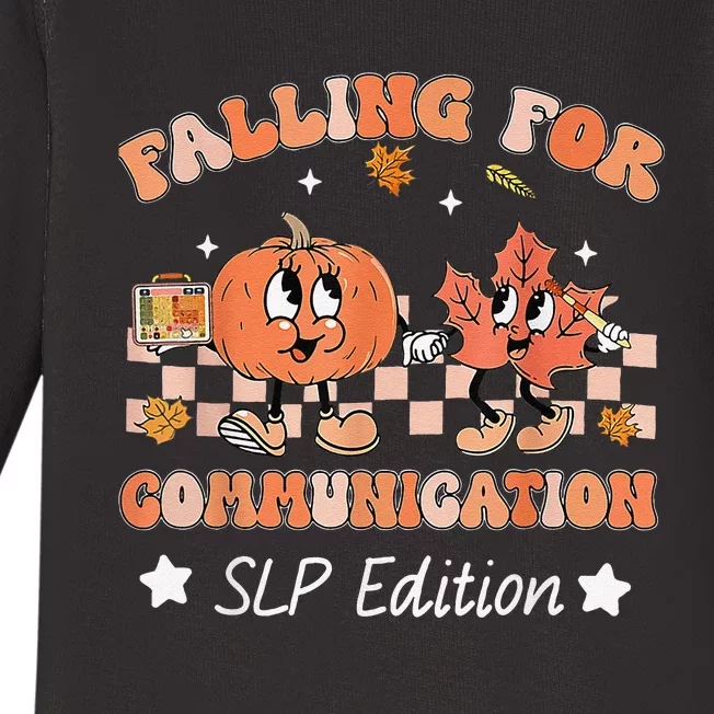 Falling For Communication Slp Edition Thanksgiving Baby Long Sleeve Bodysuit