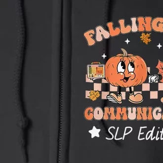 Falling For Communication Slp Edition Thanksgiving Full Zip Hoodie