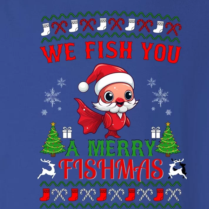 Fishing Funny Christmas Lights I Wish A Merry Fishmas Gift Toddler Long Sleeve Shirt