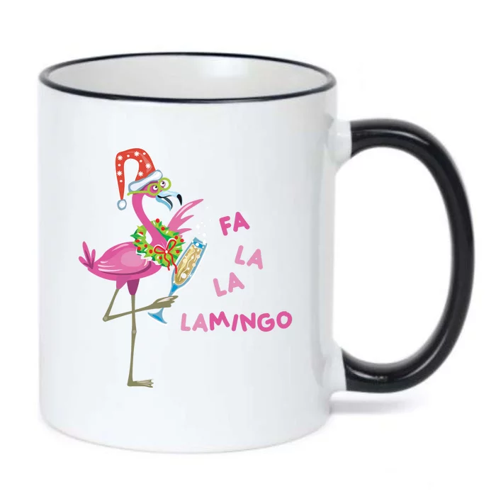 Falala Flamingo Christmas Holiday Festive Black Color Changing Mug