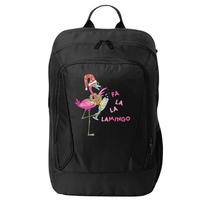 Falala Flamingo Christmas Holiday Festive City Backpack