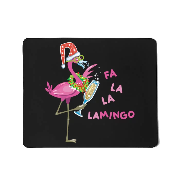 Falala Flamingo Christmas Holiday Festive Mousepad