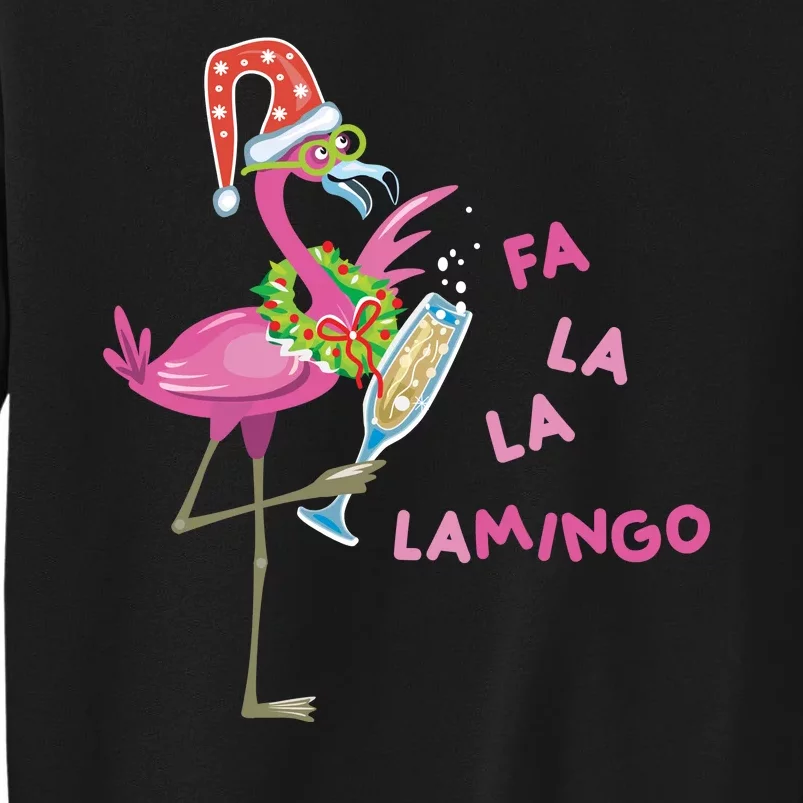 Falala Flamingo Christmas Holiday Festive Tall Sweatshirt