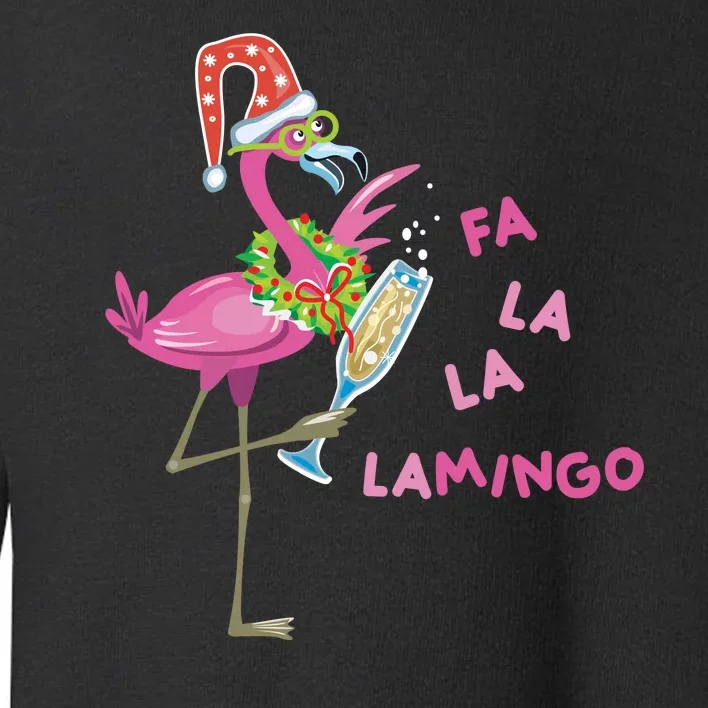 Falala Flamingo Christmas Holiday Festive Toddler Sweatshirt