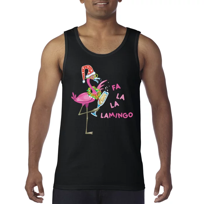 Falala Flamingo Christmas Holiday Festive Tank Top