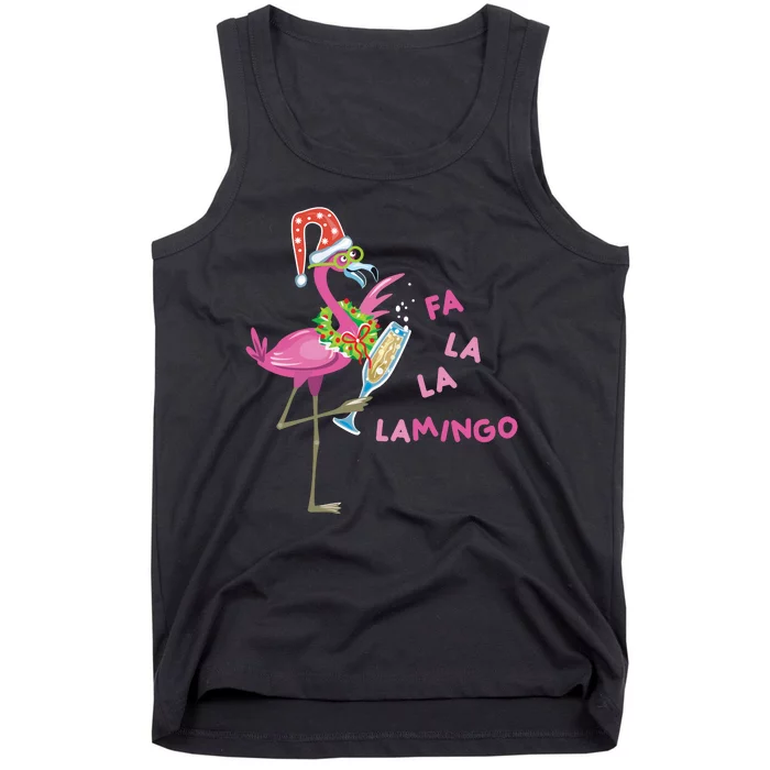 Falala Flamingo Christmas Holiday Festive Tank Top