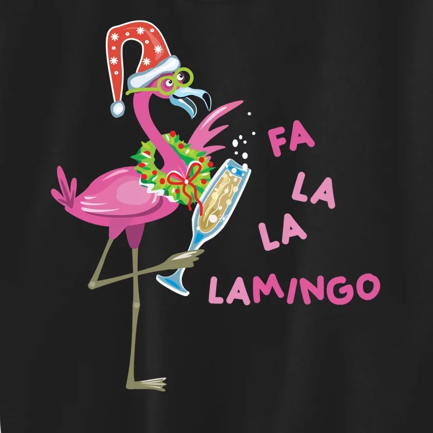 Falala Flamingo Christmas Holiday Festive Kids Sweatshirt