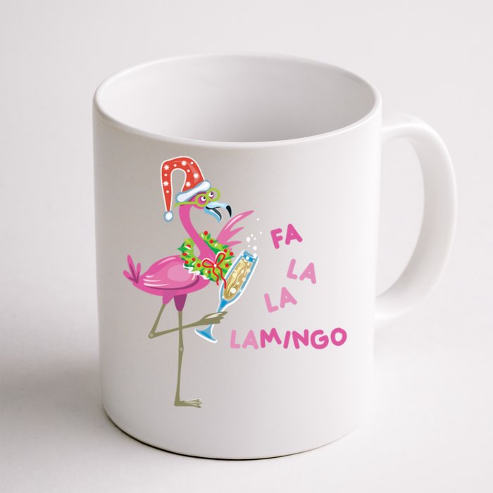 Falala Flamingo Christmas Holiday Festive Front & Back Coffee Mug