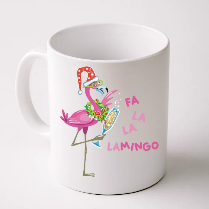 Falala Flamingo Christmas Holiday Festive Front & Back Coffee Mug