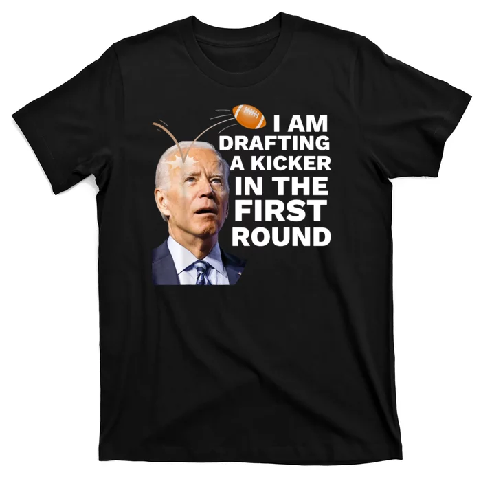 Funny Fantasy Confused Drafting Kicker Football Draft Party Gift T-Shirt