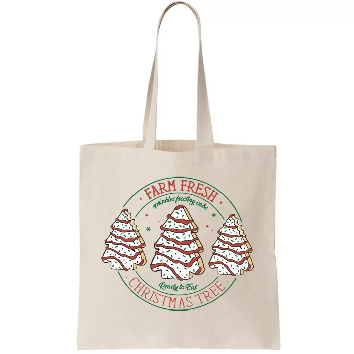 Farm Fresh Christmas Tree Cakes Merry Christmas Foodie Tote Bag