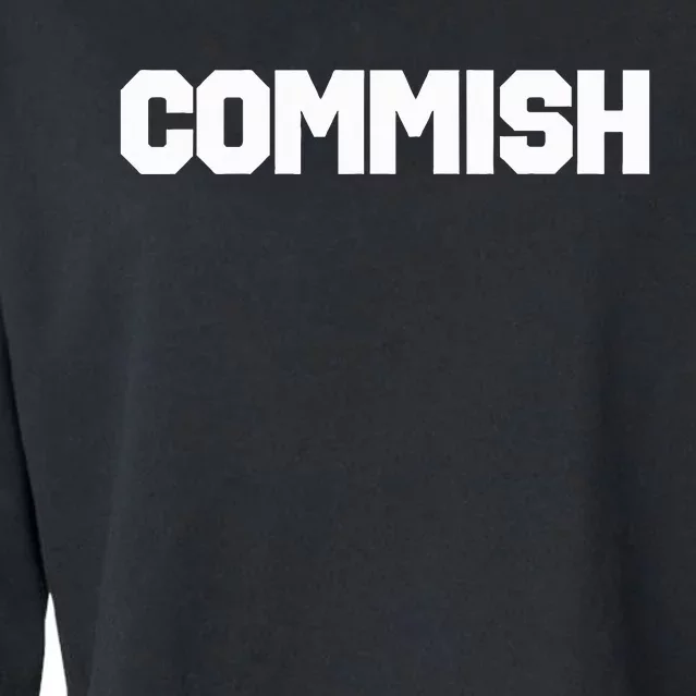 Fantasy Football Commish Funny Sports Cropped Pullover Crew