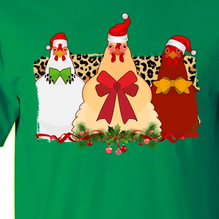 Funny Festive Christmas Chickens Tall T-Shirt