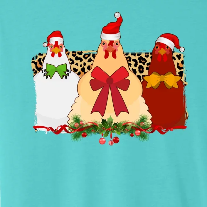 Funny Festive Christmas Chickens ChromaSoft Performance T-Shirt