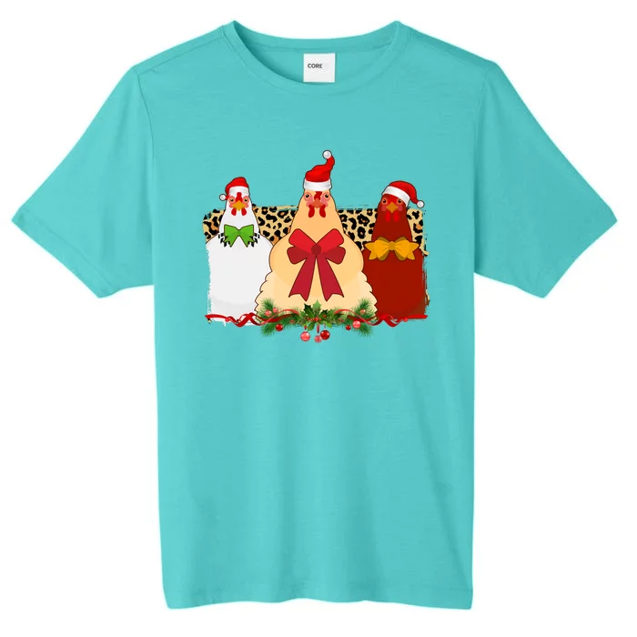 Funny Festive Christmas Chickens ChromaSoft Performance T-Shirt