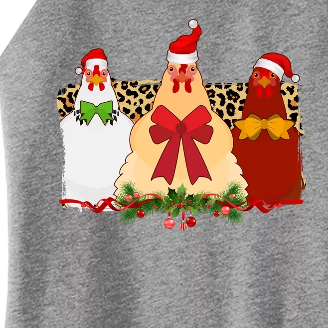 Funny Festive Christmas Chickens Women’s Perfect Tri Rocker Tank