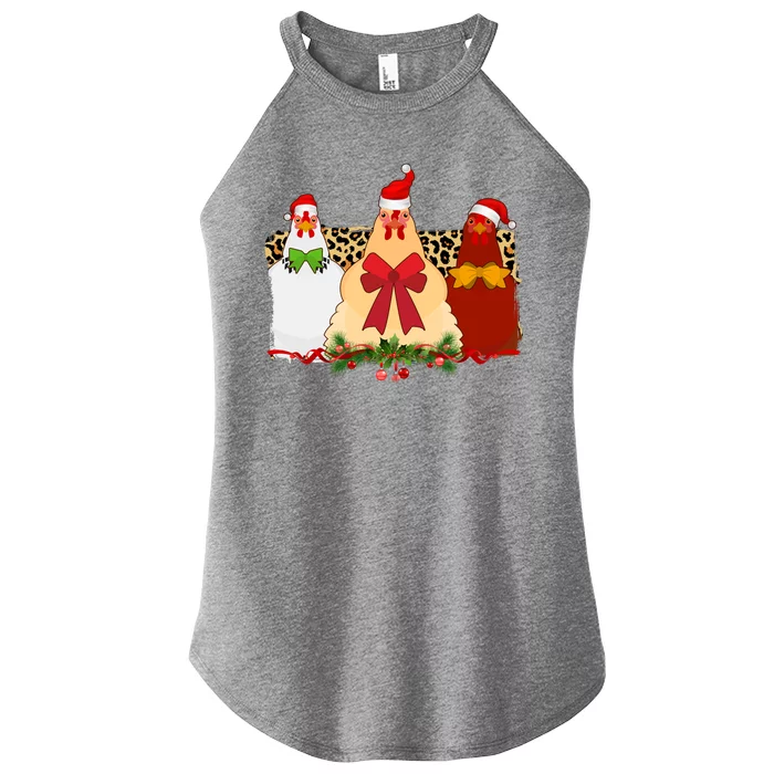 Funny Festive Christmas Chickens Women’s Perfect Tri Rocker Tank