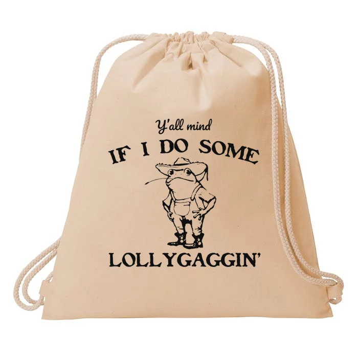 Funny Frog Cowboy Frog Gift Cute Drawstring Bag