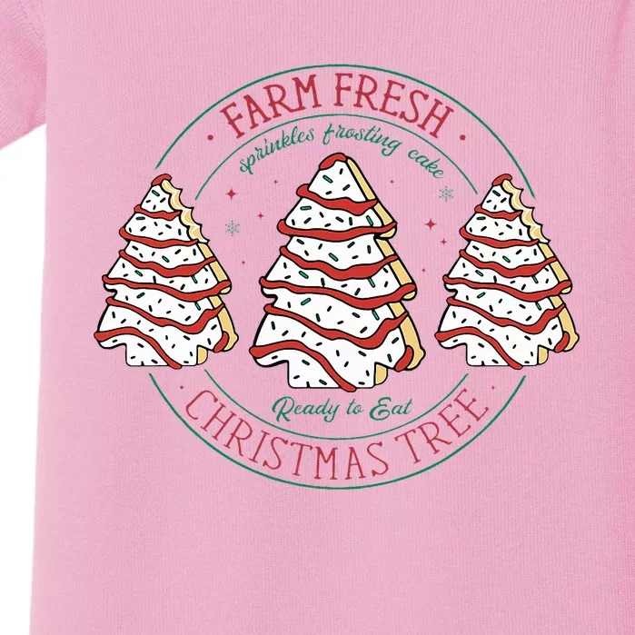 Farm Fresh Christmas Tree Frosting Frosted Cake Debbie Baby Bodysuit