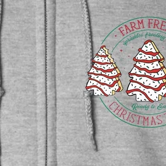 Farm Fresh Christmas Tree Frosting Frosted Cake Debbie Full Zip Hoodie