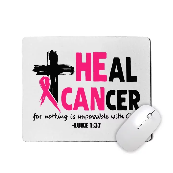 Faithful Fight Christian Breast Cancer Awareness Mousepad