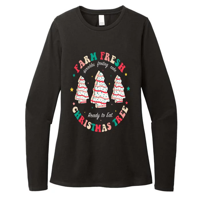 Farm Fresh Christmas Tree Cakes Cute Cakes Womens CVC Long Sleeve Shirt