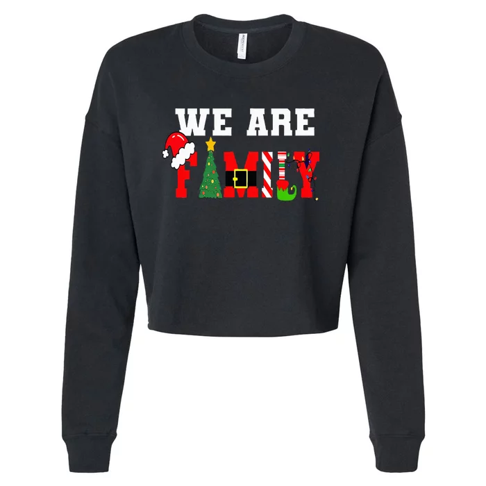 Festive Family Christmas Party Matching Holiday Attire Cropped Pullover Crew