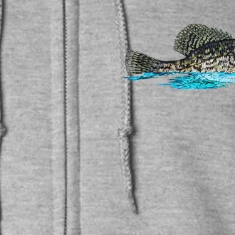 Fishing For Crappie Fish Graphic Art Freshwater Fisherman Full Zip Hoodie